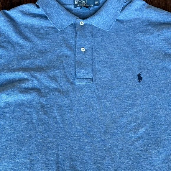 Polo by Ralph Lauren Men's Blue Rugby Polo Shirt -Long Sleeve -100% Cotton - 3XB - Picture 1 of 9